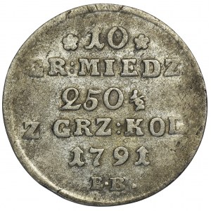 Poniatowski, 10 Copper groschen Warsaw 1791 EB