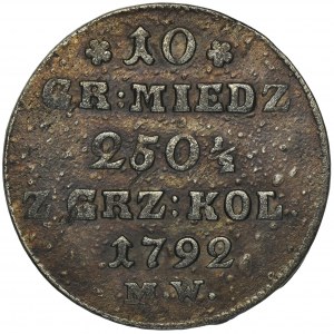 Poniatowski, 10 Copper Groschen Warsaw 1792 MW