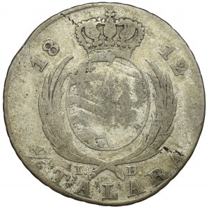 Duchy of Warsaw, 1/6 Thaler Warsaw 1812 IB - RARE