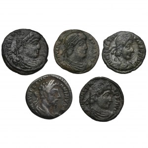 Set, Roman Imperial, Follis and Denarius (5 pcs.)