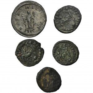 Set, Roman Imperial, Follis and antoninianus (5 pcs.)