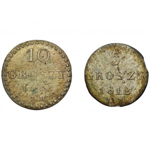 Set, Duchy of Warsaw, 10 and 5 groschen (2 pcs.)