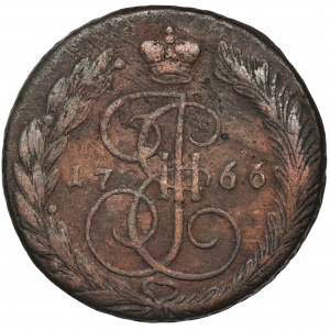 Russia, Catherine II, 5 Kopecks Jekaterinburg 1766 EM