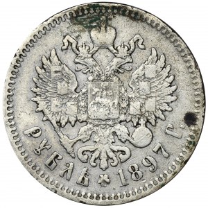 Russia, Nicholas II, Rubel Brussels 1897 ★★