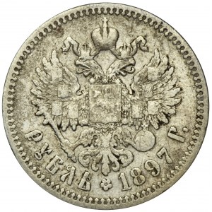 Rosja, Mikołaj II, Rubel Petersburg 1897 А•Г