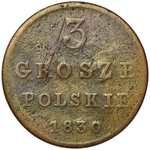 Królestwo Polskie, 3 grosze polskie Warszawa 1830 FH