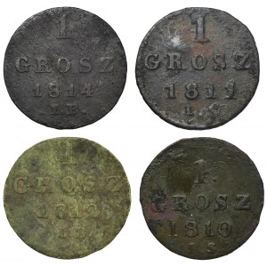 Set, Duchy of Warsaw, Groschen (4 pcs.)