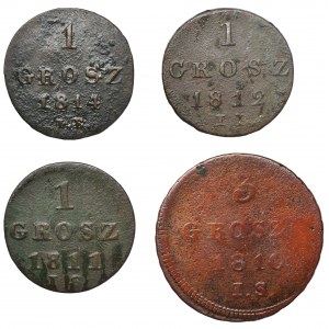 Set, Duchy of Warsaw, Groschen (4 pcs.)