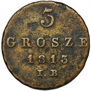 Duchy of Warsaw, 3 groschen Warsaw 1813 IB