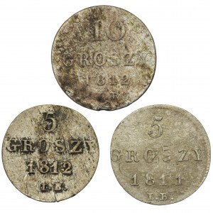 Set, Duchy of Warsaw, Groschen (3 pcs.)