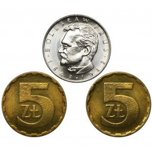 Zestaw, 5 i 10 złotych (3 szt.)