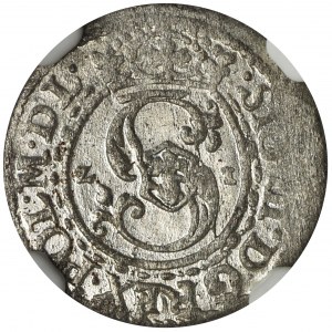 Zygmunt III Waza, Szeląg Ryga 1621 - NGC UNC DETAILS