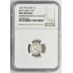 Sigismund III Vasa, Schilling Riga 1621 - NGC UNC DETAILS