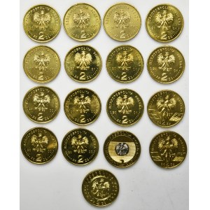 Zestaw, Monety Gold Nordic 2 złote 2000-01 (17 szt.)