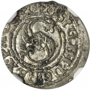 Sigismund III Vasa, Schilling Riga 1620 - NGC MS61