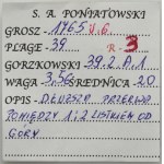 Poniatowski, Grosz Kraków 1765 VG - RZADSZY