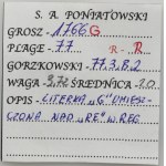 Poniatowski, Grosz Kraków 1766 G
