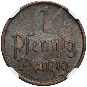 Free City of Danzig, 1 pfennig 1937 - NGC MS63 BN