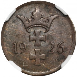 Wolne Miasto Gdańsk, 2 fenigi 1926 - NGC MS63 BN