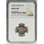 Free City of Danzig, 2 pfennig 1926 - NGC MS63 BN