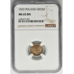 1 grosz 1923 - NGC MS65 BN