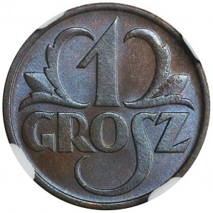 1 grosz 1938 - NGC MS64 RB