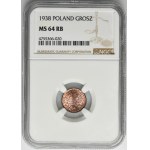 1 grosz 1938 - NGC MS64 RB