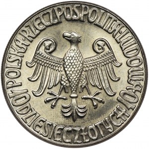 PRÓBA, 10 złotych 1964 Kazimierz Wielki - wklęsły napis na awersie