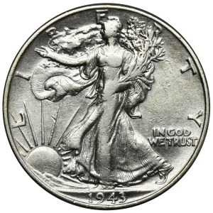 USA, 1/2 Dolara Filadelfia 1943 - Liberty