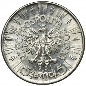 Piłsudski, 5 złotych 1934