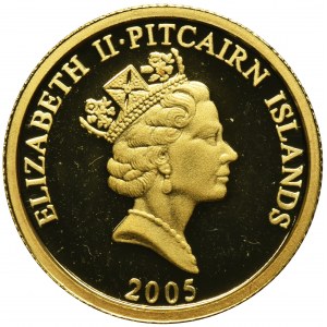 Wielka Brytania, Wyspy Pitcairn, 5 Dolarów 2005 Bounty Bible