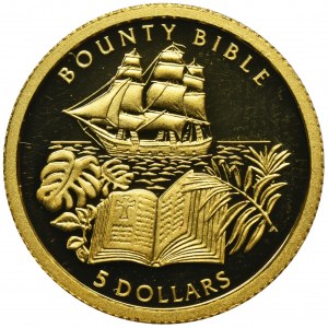 Great Britain, Pitcairn Islands, 5 Dollars 2005 Bounty Bible