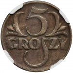 5 groszy 1934 - NGC AU DETAILS - RZADKIE