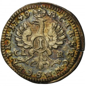 Niemcy, Brandenburgia-Bayreuth, Fryderyk II, 1 krajcar 1749 CLR