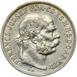 Hungary, Franz Joseph I, 5 Korona Kremnitz 1908 KB