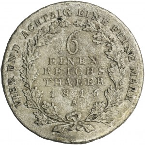 Niemcy, Królestwo Prus, Fryderyk Wilhelm III, 1/6 Talara Berlin 1816 A