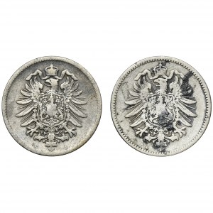 Zestaw, Niemcy, Cesarstwo Niemieckie, 1 Marka 1874 (2 szt.)