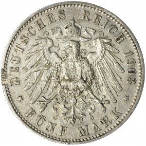 Germant, Kingdom of Prussia, Wilhelm II, 5 Mark Berlin 1903 A