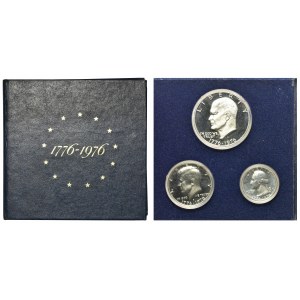 Set, USA, Proof coins 1976 (3 pcs.)