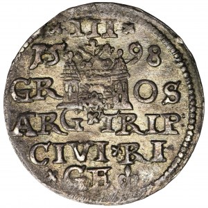 Sigismund III Vasa, 3 Groschen Riga 1598