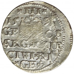 Sigismund III Vasa, 3 Groschen Riga 1595 - LI