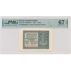 1 złoty 1941 - BB - PMG 67 EPQ