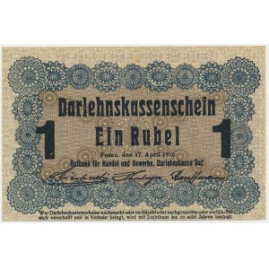 Posen, 1 Ruble 1916 - short clause (P3d) -