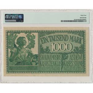 Kowno, 1.000 mark 1918 - A - 6 digital serial number - PMG 64