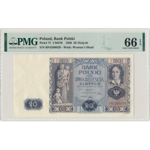 20 złotych 1936 - BN - PMG 66 EPQ