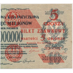 5 groszy 1924 - prawa połowa -