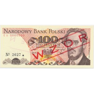 100 złotych 1979 - WZÓR - EU 0000000 - No.2627 -