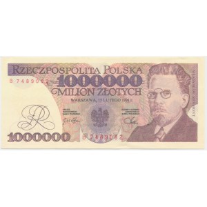 1 milion złotych 1991 - B - FALSYFIKAT w pięknym stanie
