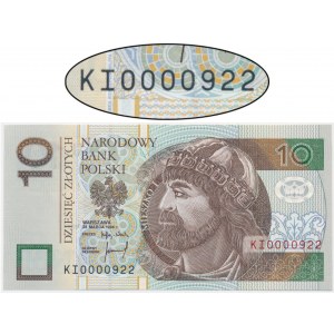 10 złotych 1994 - KI 00000922 - niski numer