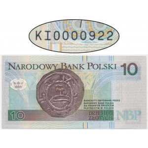 10 złotych 1994 - KI 00000922 - niski numer